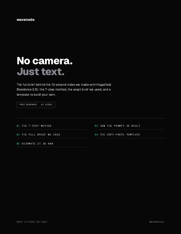 Brief cover: No Camera. Just Text.